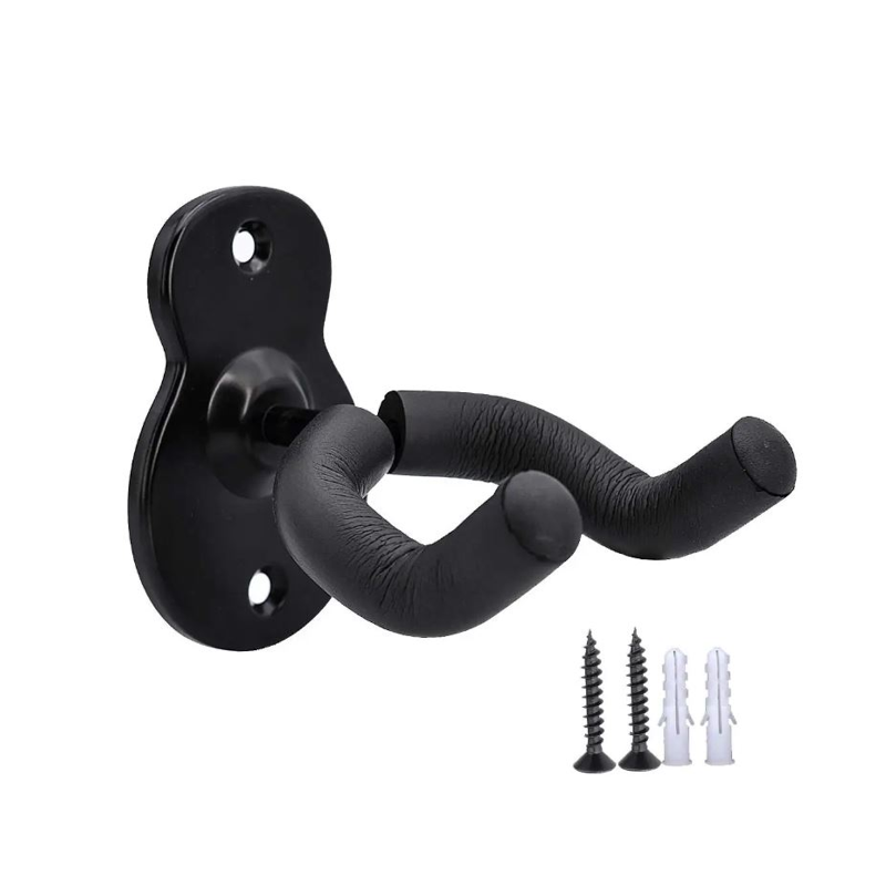 Guitar Wall Mount Hanger Black Metal Holder