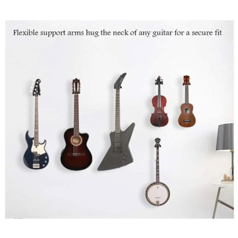 Guitar Wall Mount Hanger Black Metal Holder