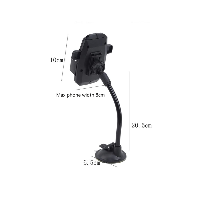 Phone Holder Suction Cup Mount Black