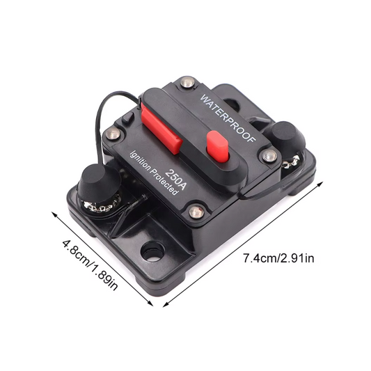 Circuit Breaker 250 Amp with Disconnect and Reset Buttons