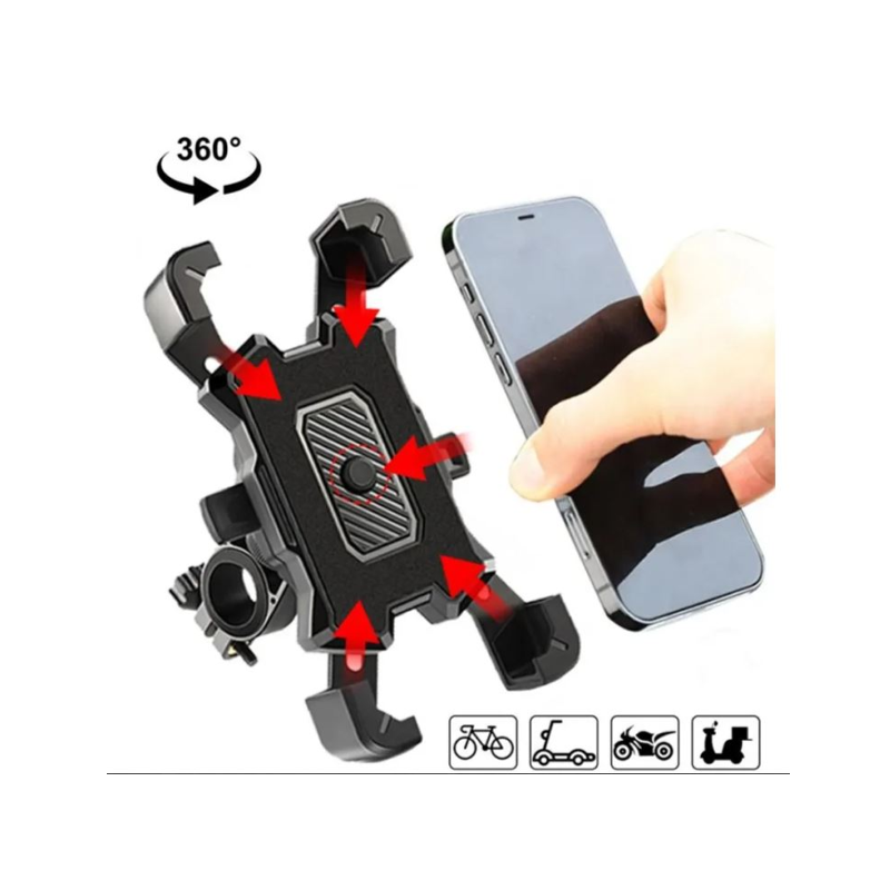 Phone Holder Handle Bar Mount Black