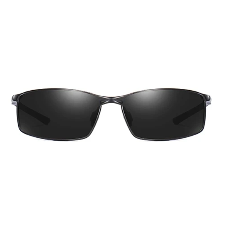 Sunglasses Metal Alloy Black Frame / Black Lens With Camo Zipper Case