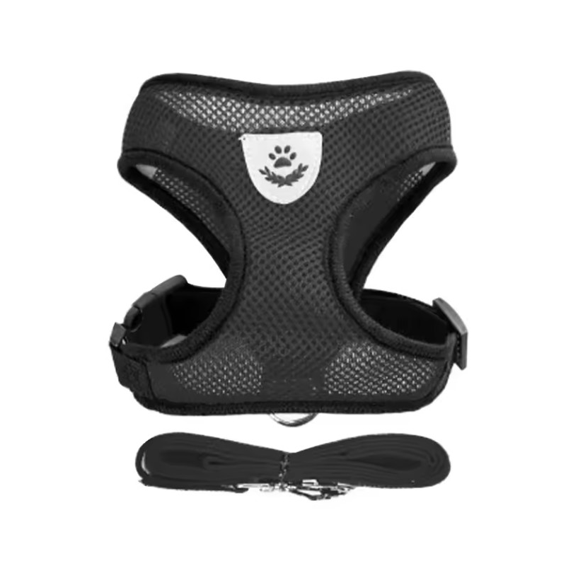 Small Cat / Kitten Harness Vest & Lead - Black