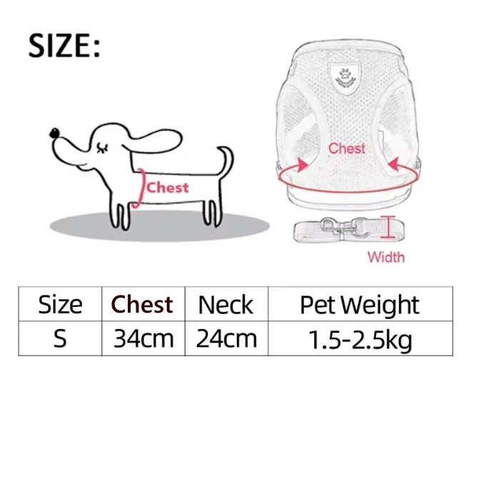 Small Cat / Kitten Harness Vest & Lead - Blue