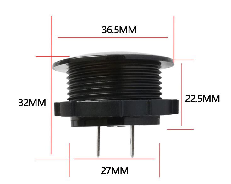 Digital Voltmeter Red Display Flat