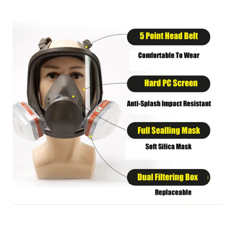 Full Face Protective Spray Mask Respirator Type 6800
