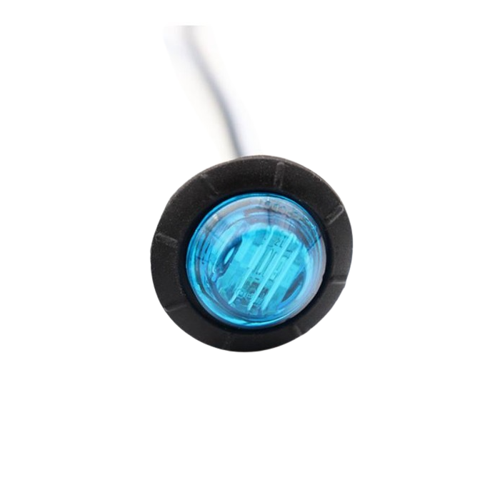 Round Blue LED Marker Light 12V DC