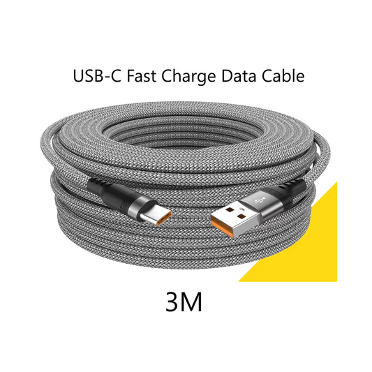 USB Type C 3M Fast Charging Data Cable – Grey