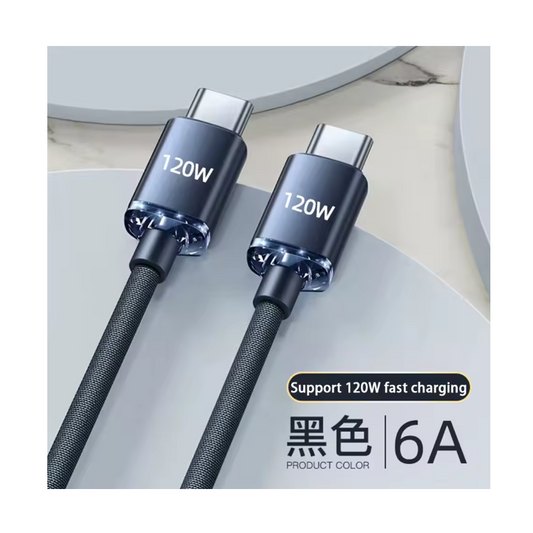 USB-C to USB-C 1M Fast Charging Data Cable – Black