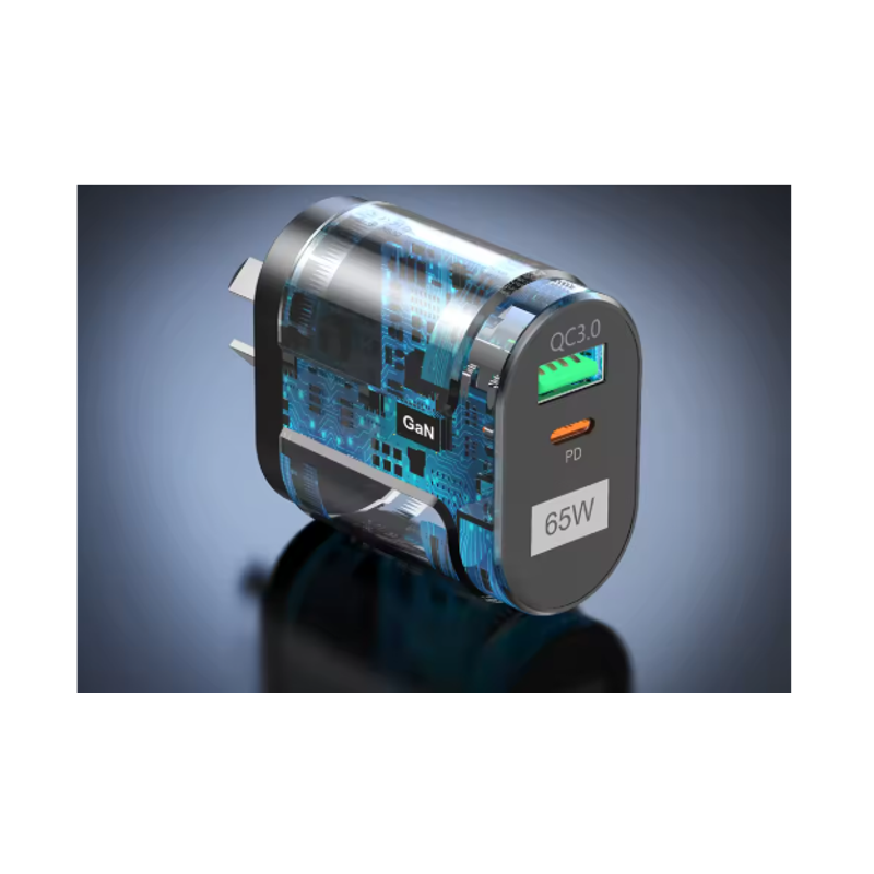 USB Fast Charger 65W QC3.0 and PD Port - Black