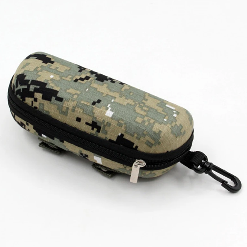 Sunglasses Metal Alloy Black Frame / Black Lens With Camo Zipper Case